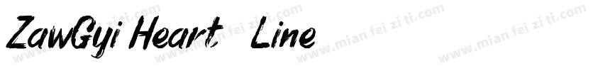 ZawGyi Heart ( Line字体转换